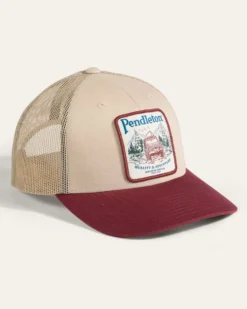ADVENTURE LOGO FIVE PANEL TRUCKER HAT