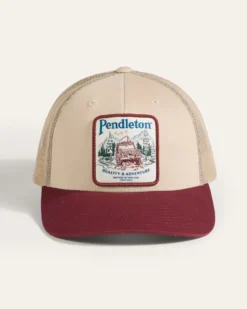 ADVENTURE LOGO FIVE PANEL TRUCKER HAT