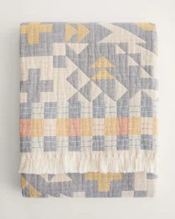 BLUE RIDGE ORGANIC COTTON FRINGED THROW