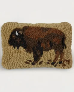 BUFFALO HOOKED SMALL LUMBAR PILLOW