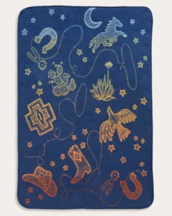 COSMIC RODEO ORGANIC COTTON BABY BLANKET