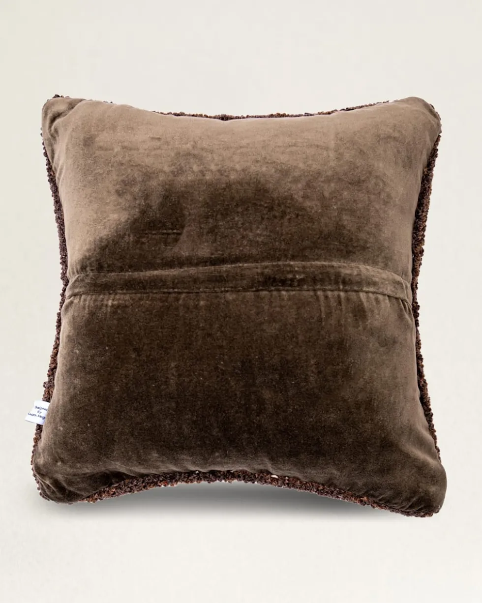 COWPOKE BOOTS HOOKED SQUARE PILLOW