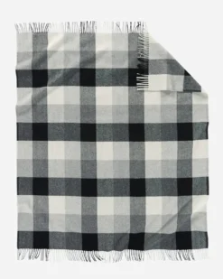 ECO-WISE WOOL FRINGED THROW