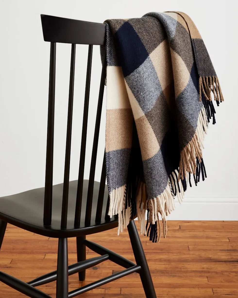 ECO-WISE WOOL FRINGED THROW