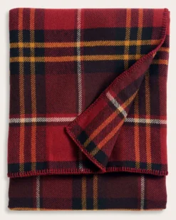 ECO-WISE WOOL PLAID/STRIPE BLANKET