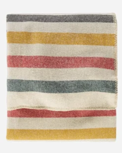 ECO-WISE WOOL PLAID/STRIPE BLANKET