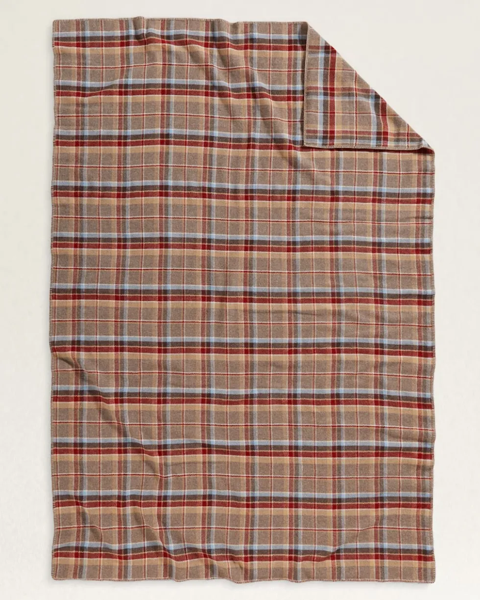 ECO-WISE WOOL PLAID/STRIPE BLANKET