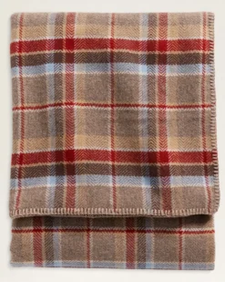 ECO-WISE WOOL PLAID/STRIPE BLANKET