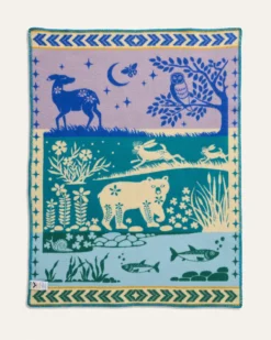 FOLK FOREST CRIB BLANKET