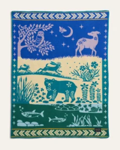FOLK FOREST CRIB BLANKET