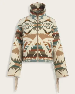 LINDSEY THORNBURG X PENDLETON FRINGED ARCHER JACKET