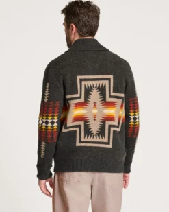 MEN'S HARDING ZIP LAMBSWOOL CARDIGAN