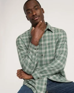 MEN'S PLAID MERINO LODGE SHIRT