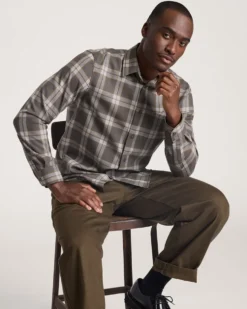 MEN'S PLAID MERINO LODGE SHIRT