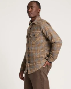 MEN'S PLAID QUILTED CPO JACKET