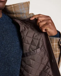 MEN'S PLAID QUILTED CPO JACKET