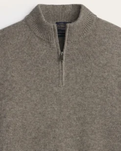 MEN'S SHETLAND COLLECTION QUARTER-ZIP SWEATER