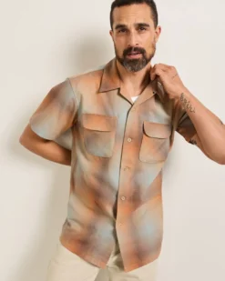 MEN'S SHORT-SLEEVE PLAID BOARD SHIRT