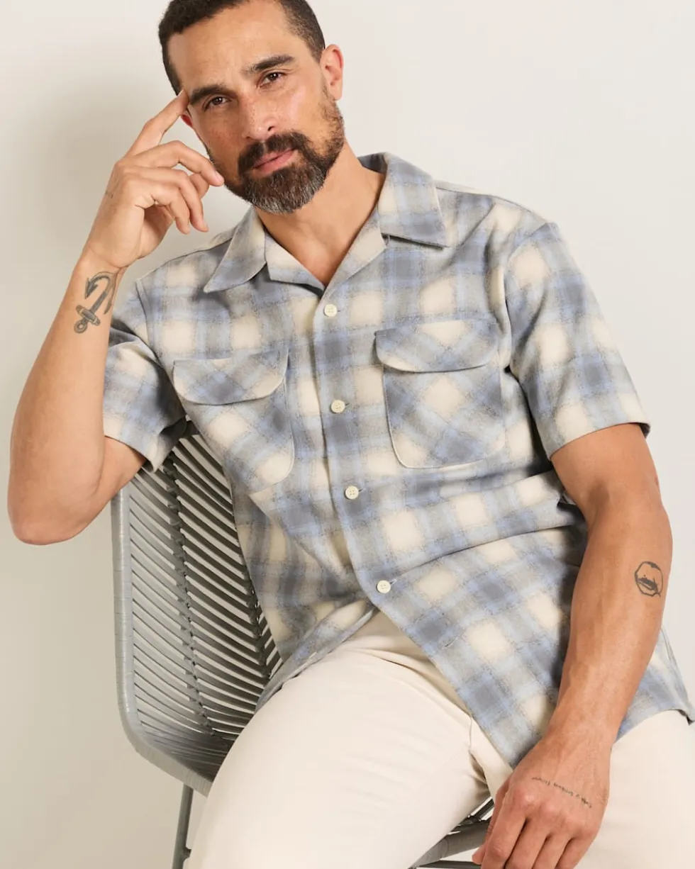 MEN'S SHORT-SLEEVE PLAID BOARD SHIRT