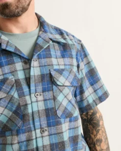 MEN'S SHORT-SLEEVE PLAID BOARD SHIRT
