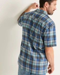 MEN'S SHORT-SLEEVE PLAID BOARD SHIRT