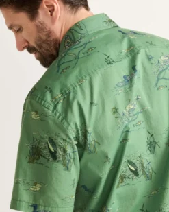 MEN'S SHORT-SLEEVE SHORELINE COTTON SHIRT