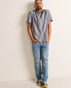 MEN'S SHORT-SLEEVE STRIPE BAYSIDE SHIRT