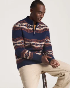 MEN'S TUMALO RIDGE LAMBSWOOL QUARTER-ZIP SWEATER