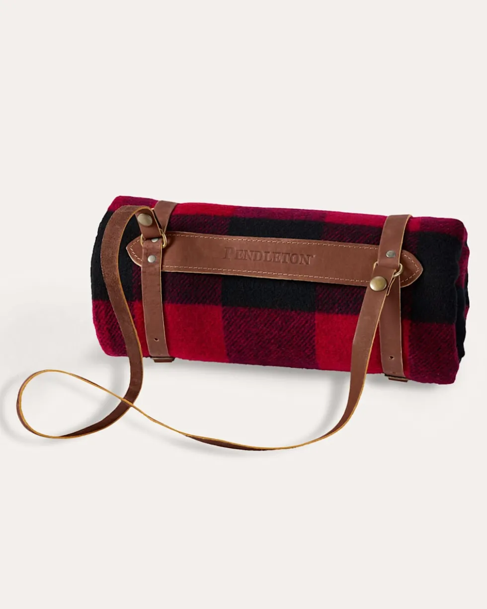 MOTOR ROBE THROW WITH LEATHER CARRIER