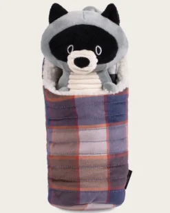PET PLUSH CAMPING RACOON TOY