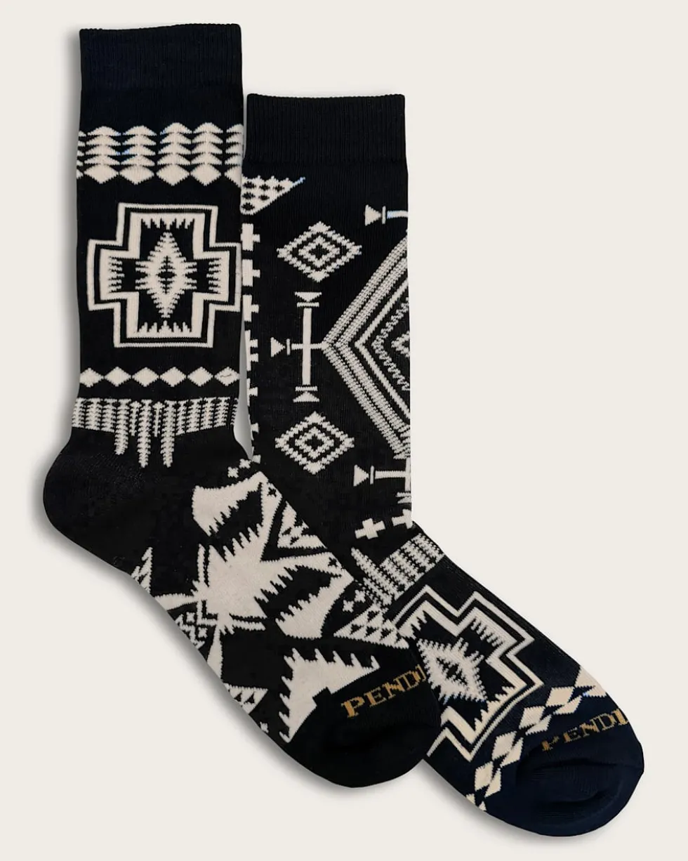 TRIO PATTERN CREW SOCKS