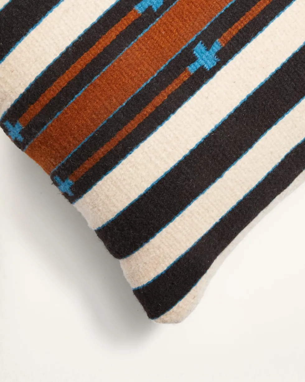 TURQUOISE CROSSES SQUARE PILLOW