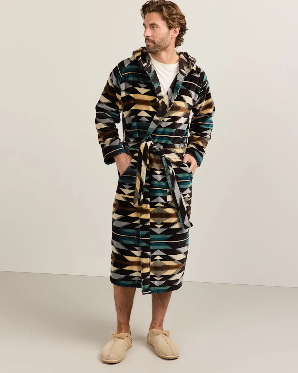 UNISEX WYETH TRAIL COTTON TERRY VELOUR BATHROBE