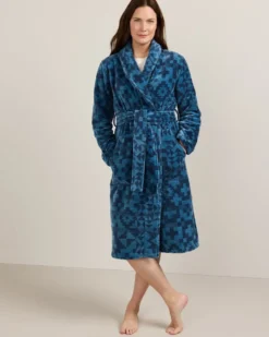 WOMEN'S BLUE RIDGE COTTON TERRY VELOUR BATHROBE