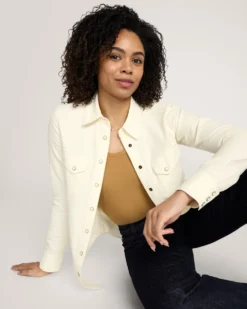 WOMEN'S COTTON TWILL GAMBLER SHIRT