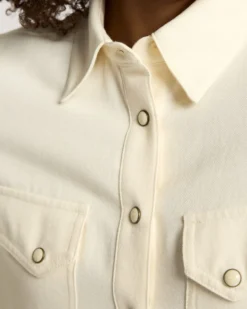WOMEN'S COTTON TWILL GAMBLER SHIRT