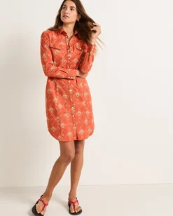 WOMEN'S COWGIRL LATTICE GAMBLER SHIRT DRESS