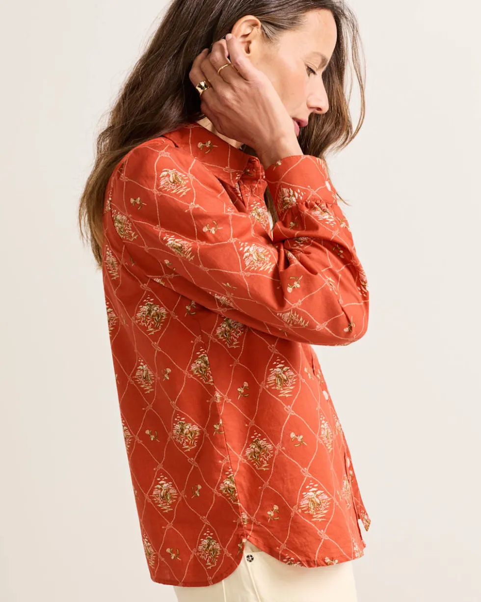 WOMEN'S COWGIRL LATTICE WINONA PUFF SLEEVE SHIRT