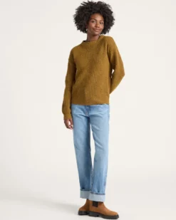 WOMEN'S DONEGAL EYELET SWEATER