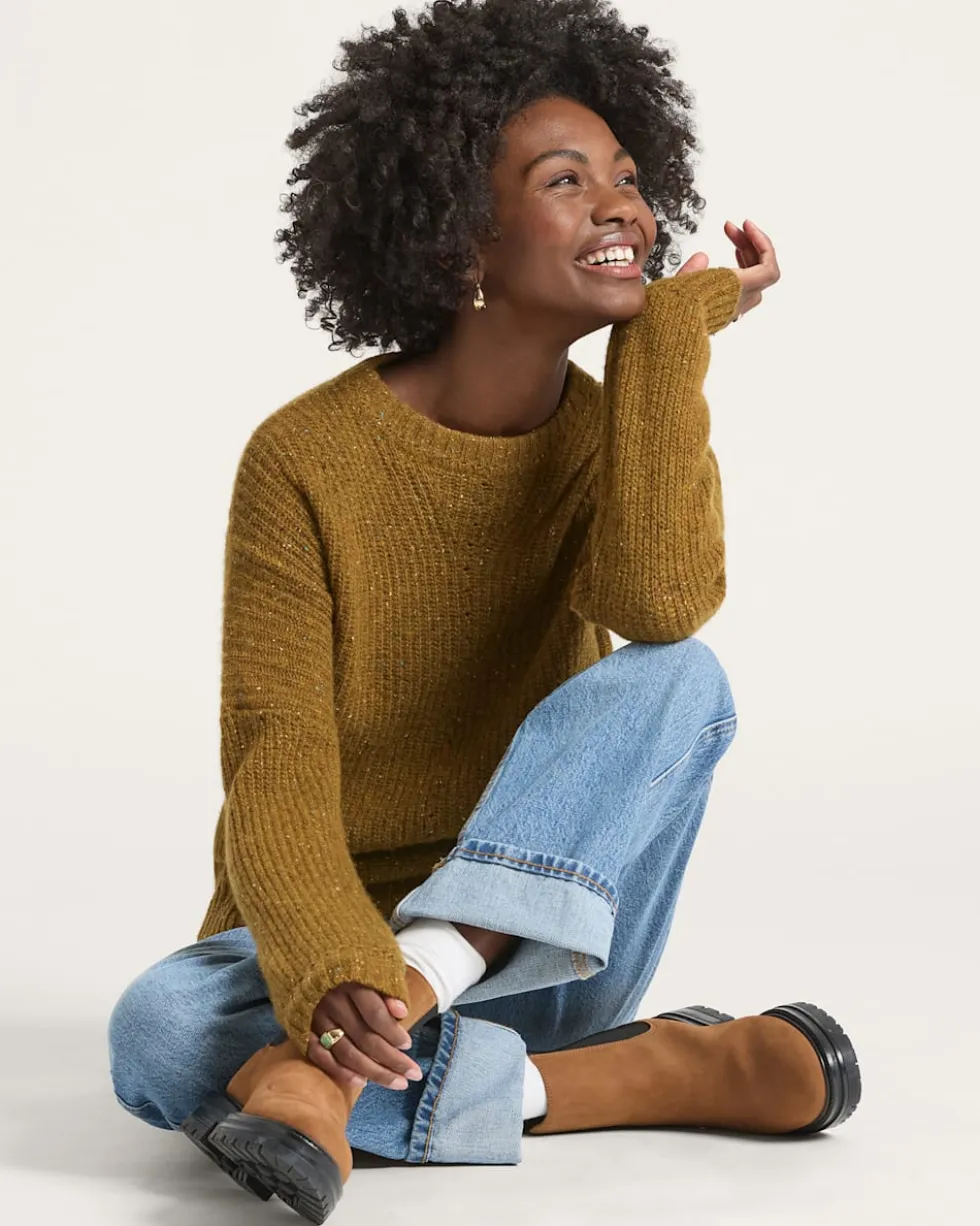WOMEN'S DONEGAL EYELET SWEATER