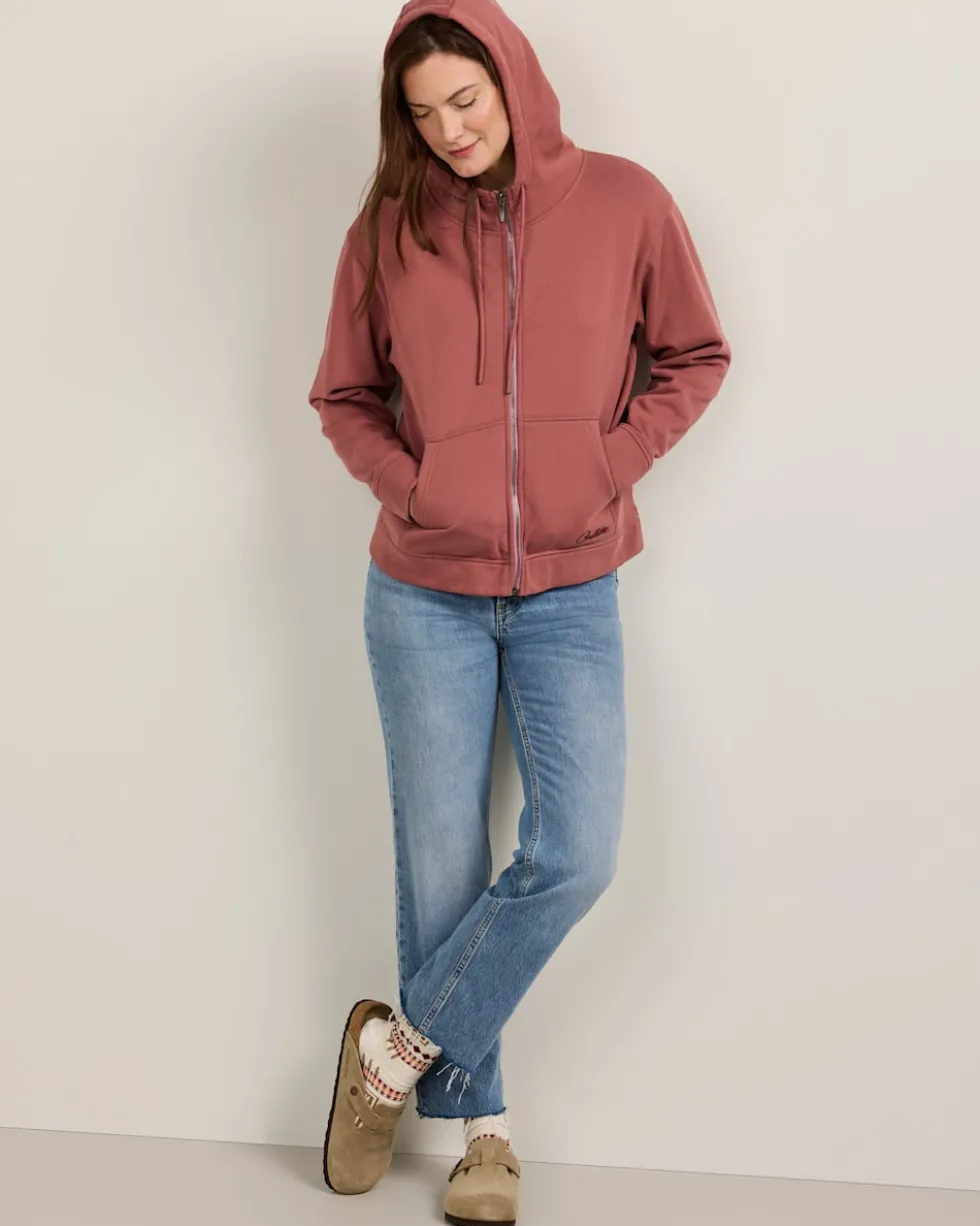 WOMEN'S EMBROIDERED GRAPHIC ZIP HOODIE