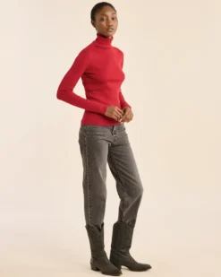 WOMEN'S FITTED MERINO TURTLENECK