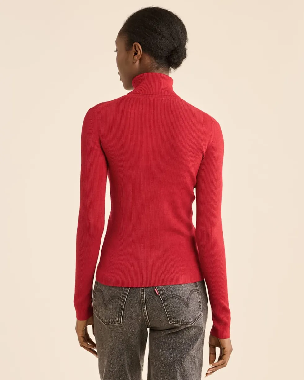WOMEN'S FITTED MERINO TURTLENECK