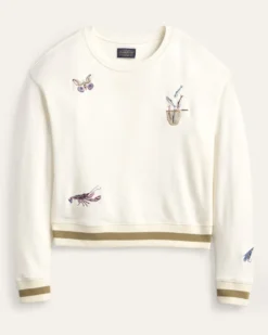 WOMEN'S LAKESIDE EMBROIDERED FRENCH TERRY PULLOVER