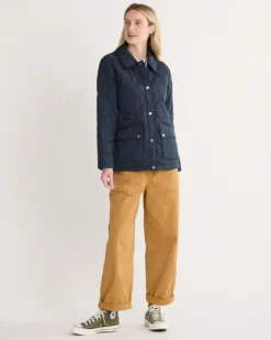 WOMEN'S MARIGOLD CRINKLE QUILTED BARN COAT