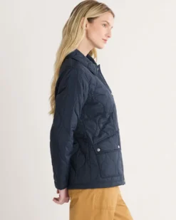 WOMEN'S MARIGOLD CRINKLE QUILTED BARN COAT
