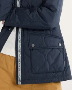WOMEN'S MARIGOLD CRINKLE QUILTED BARN COAT