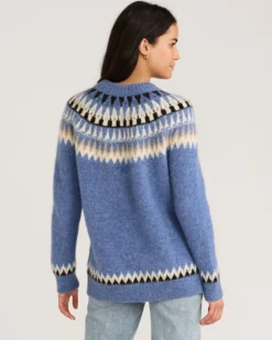 WOMEN'S OVERSIZED ALPACA FAIR ISLE SWEATER