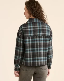 WOMEN'S PLAID CROPPED SHIRT