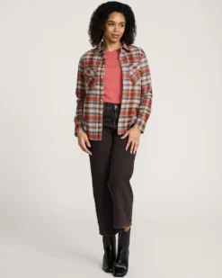 WOMEN'S PLAID GAMBLER SHIRT